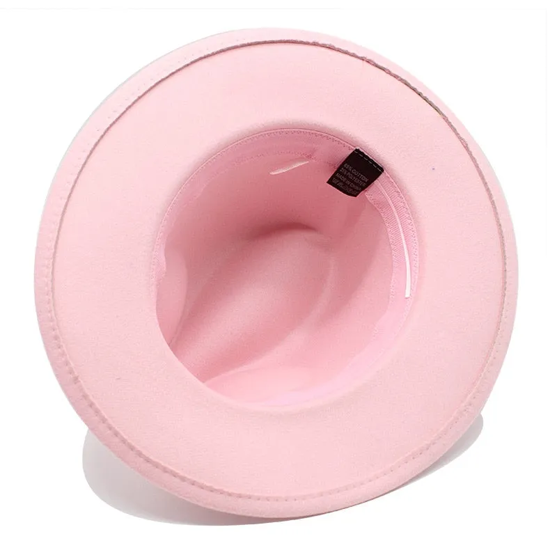 AHEAD Of Them ALL- Fedora Hats 🎩 w/ Pink Leather Belt Buckle
