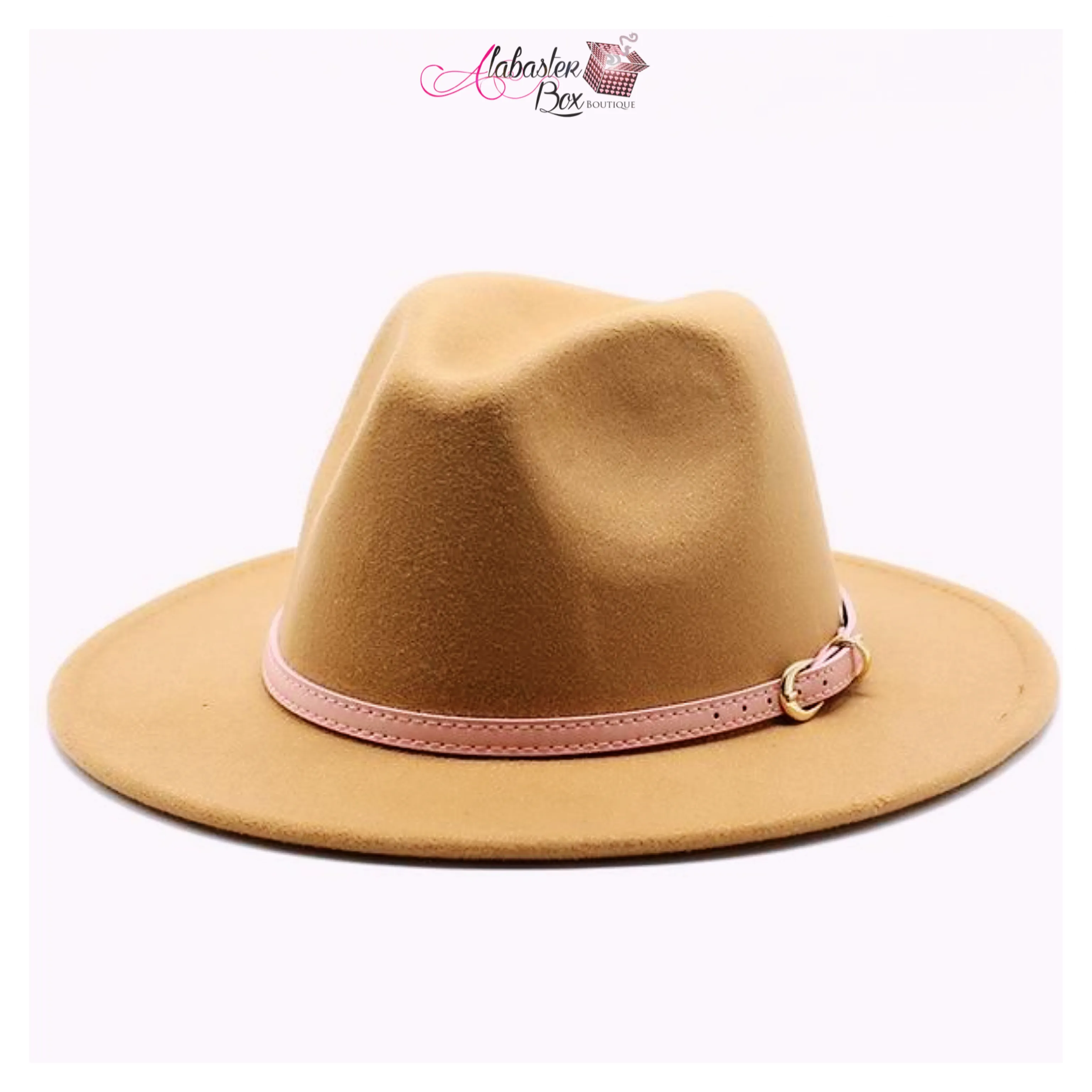 AHEAD Of Them ALL- Fedora Hats 🎩 w/ Pink Leather Belt Buckle
