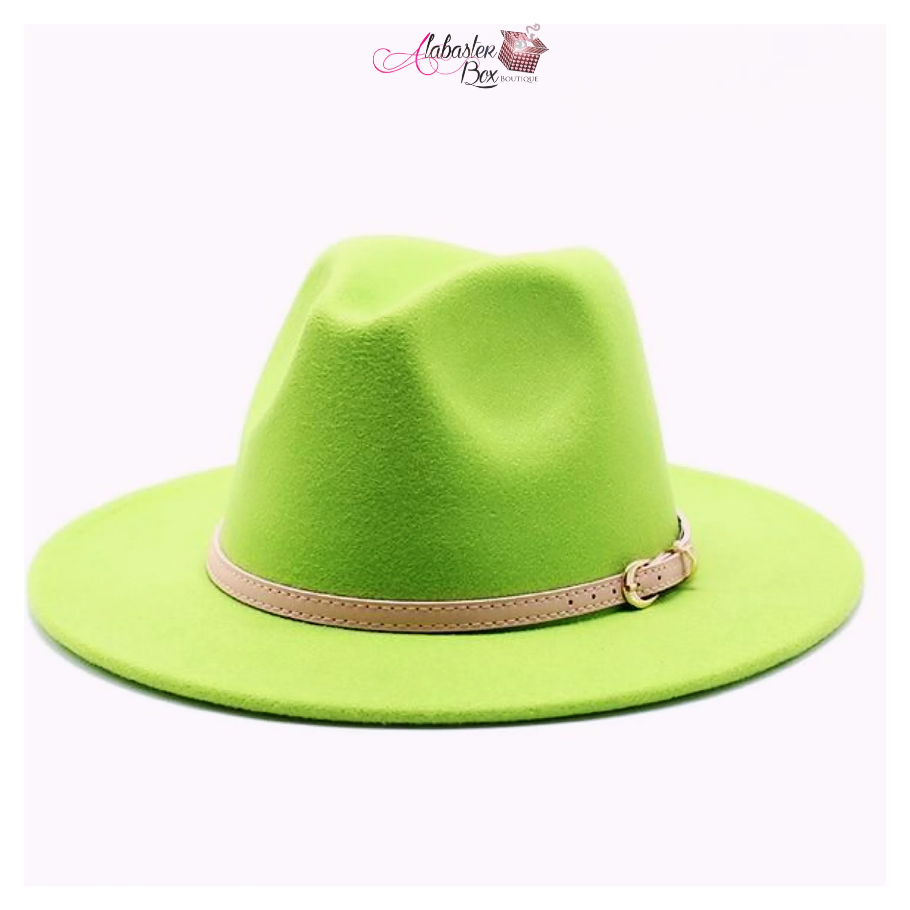 AHEAD Of Them ALL- Fedora Hats 🎩 w/ Pink Leather Belt Buckle