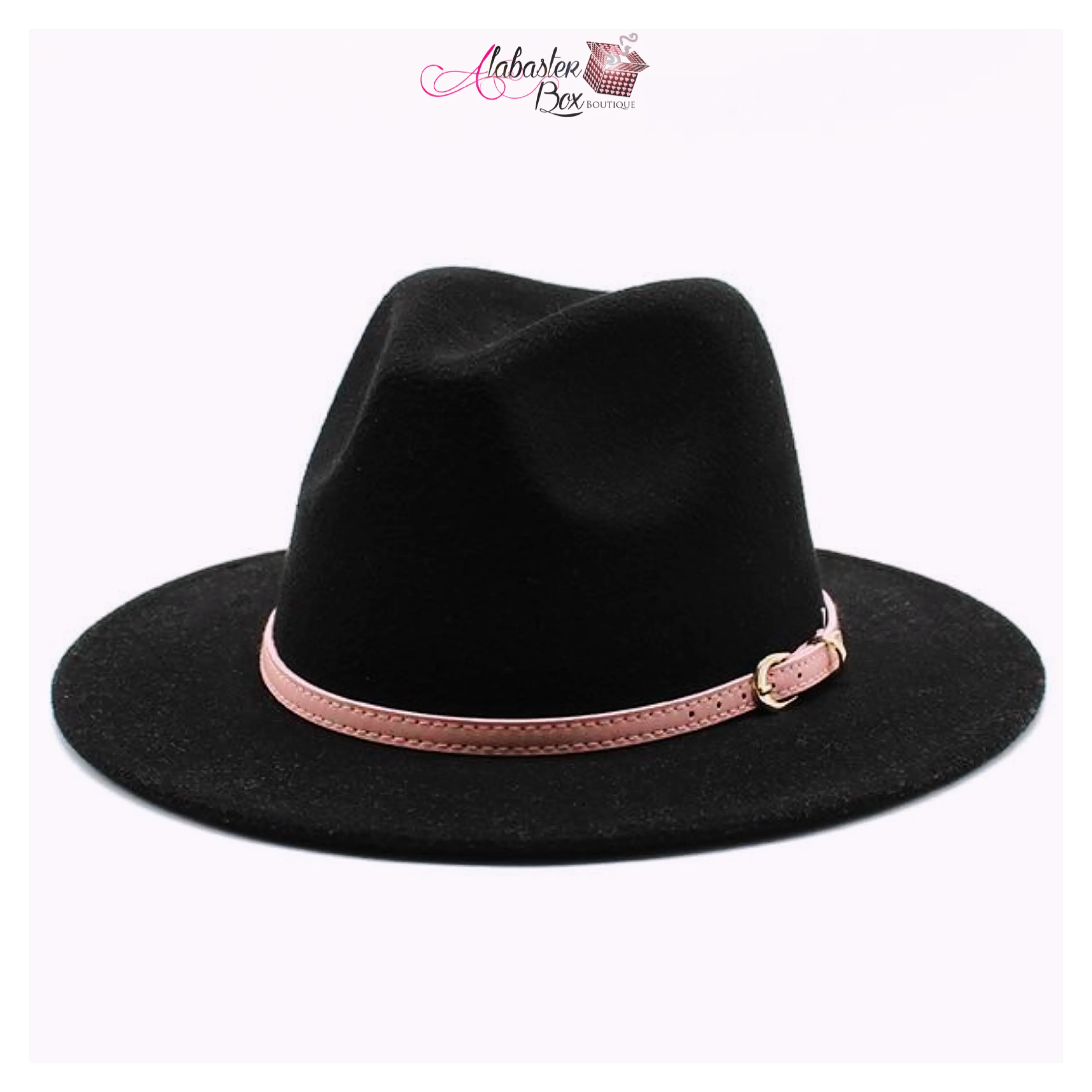 AHEAD Of Them ALL- Fedora Hats 🎩 w/ Pink Leather Belt Buckle