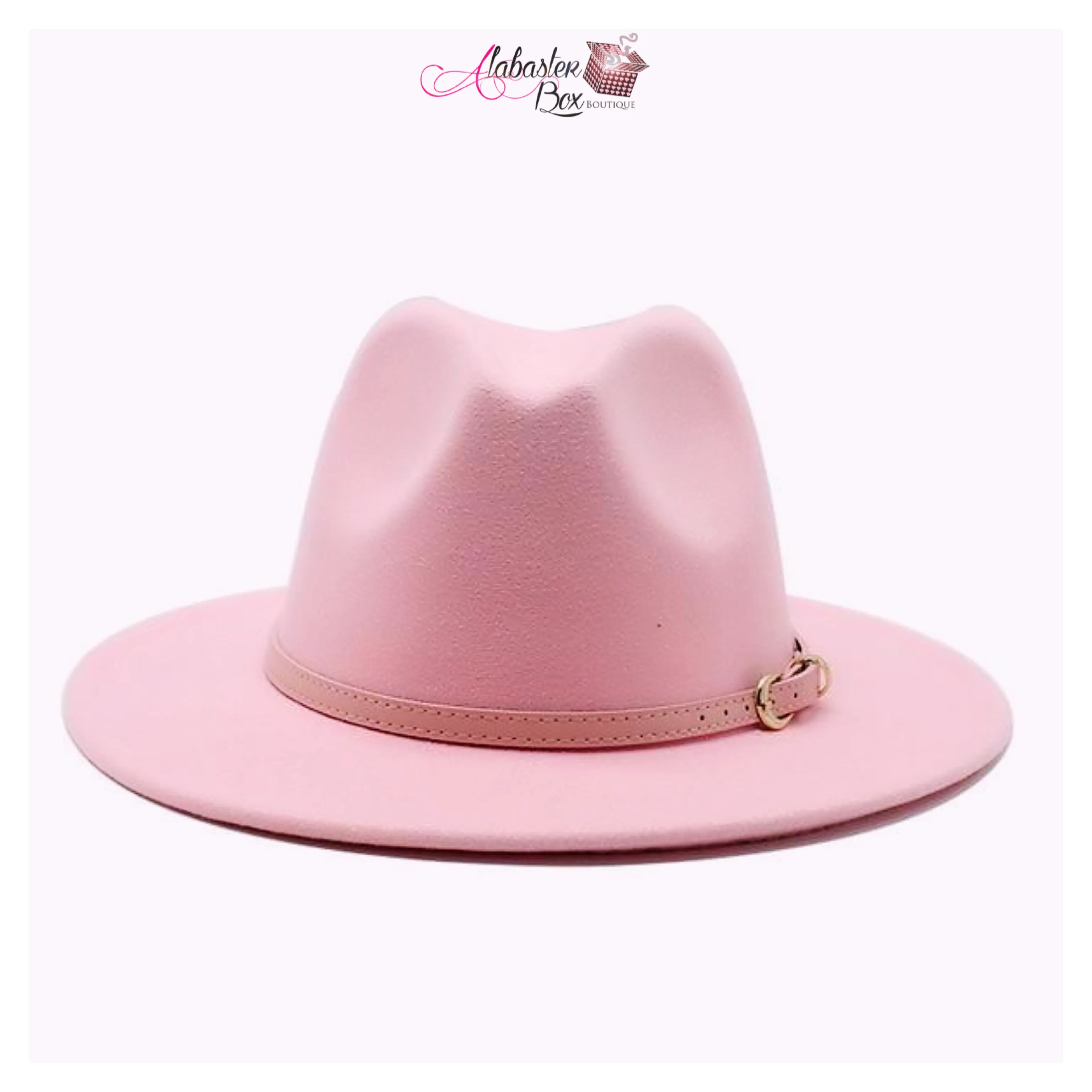 AHEAD Of Them ALL- Fedora Hats 🎩 w/ Pink Leather Belt Buckle
