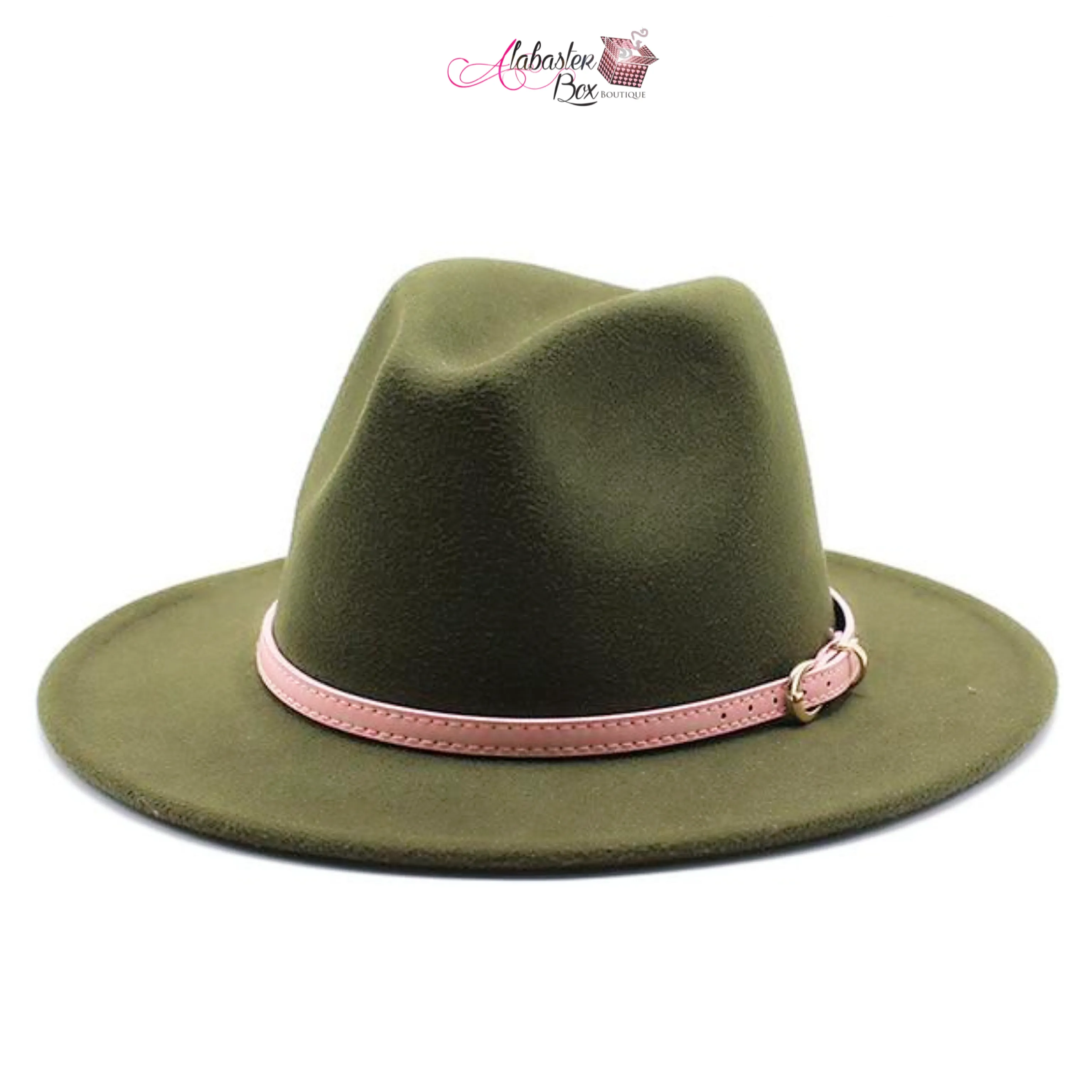 AHEAD Of Them ALL- Fedora Hats 🎩 w/ Pink Leather Belt Buckle