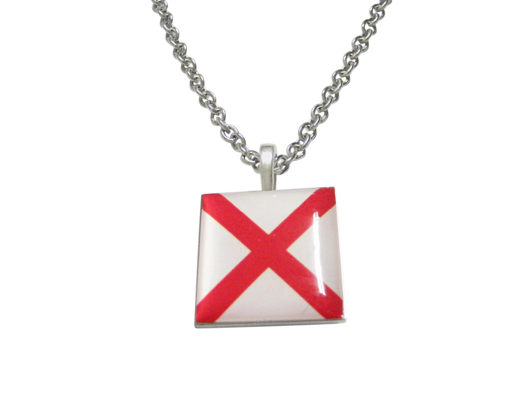 Alabama State Flag Pendant Necklace