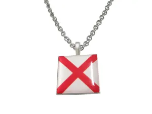Alabama State Flag Pendant Necklace