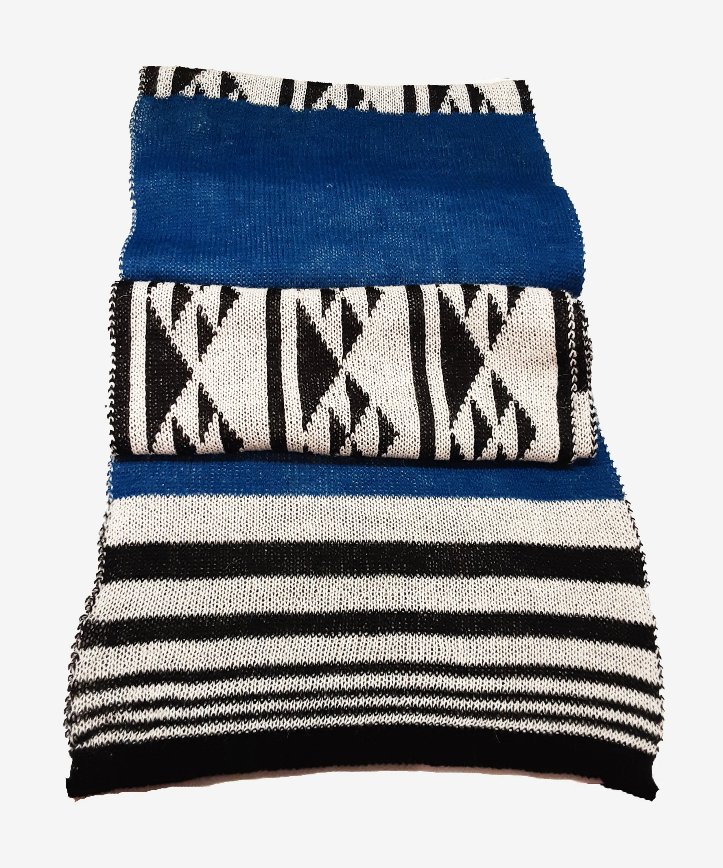 Alpaca Unisex Scarf Aboriginal Design Blue