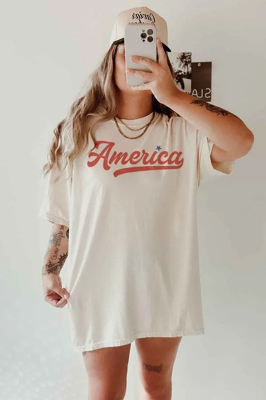 AMERICA OVERSIZED GRAPHIC TEE