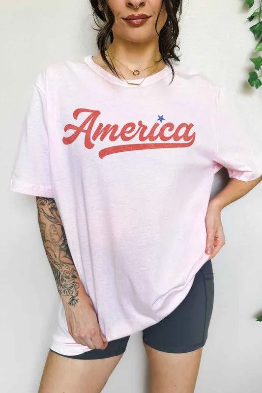 AMERICA OVERSIZED GRAPHIC TEE