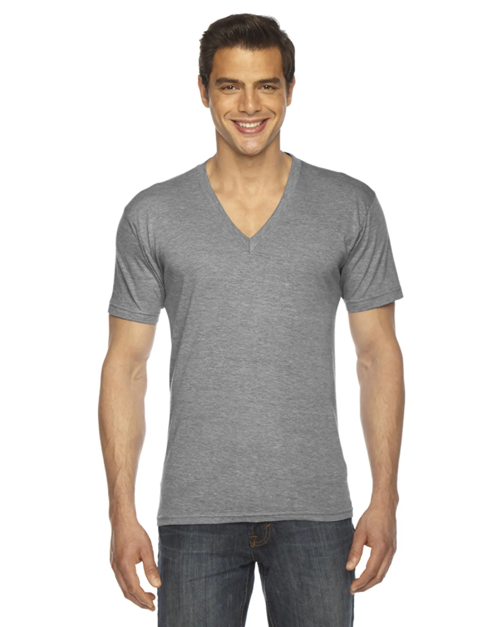 American Apparel Unisex Triblend Short-Sleeve V-Neck T-shirt