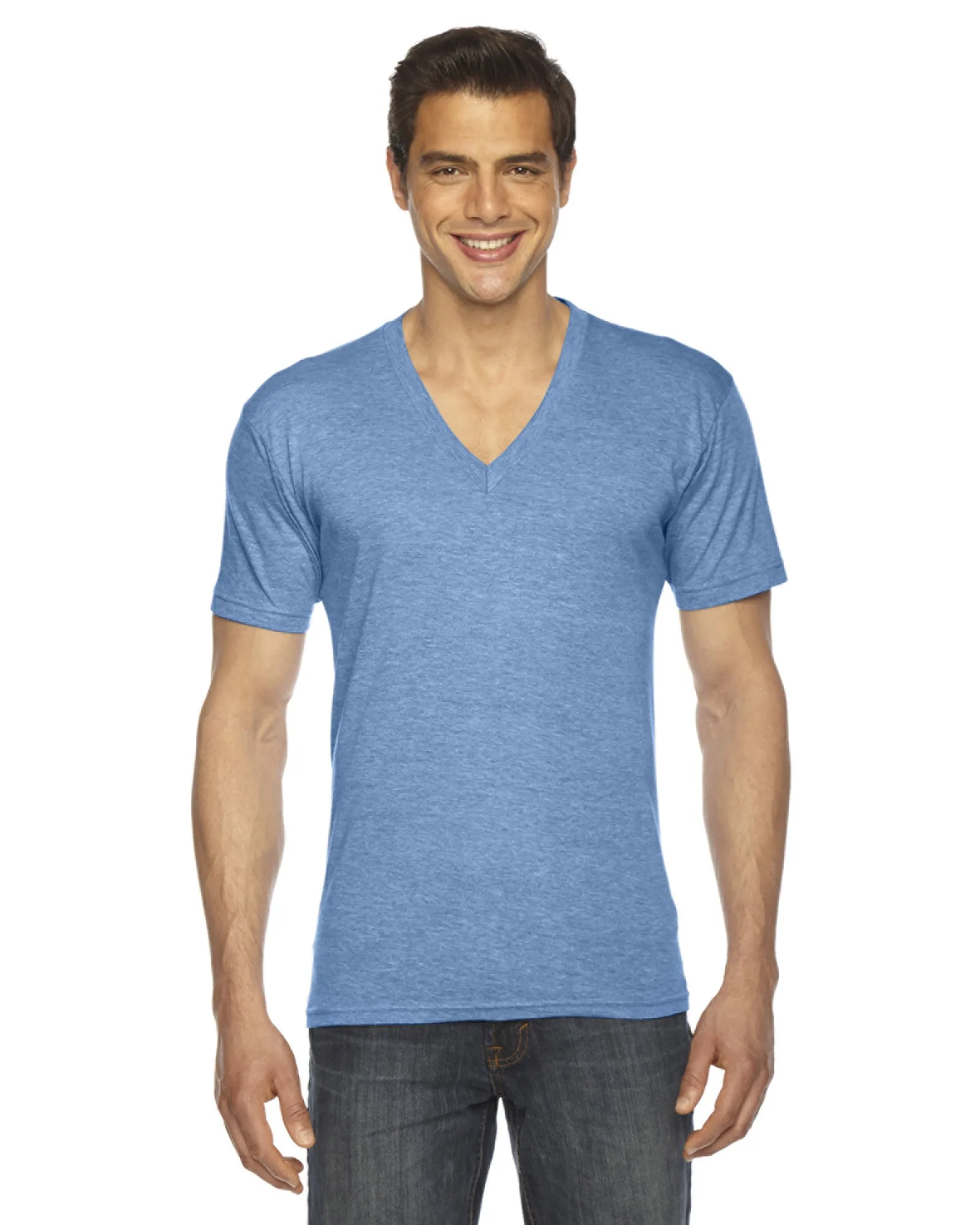 American Apparel Unisex Triblend Short-Sleeve V-Neck T-shirt