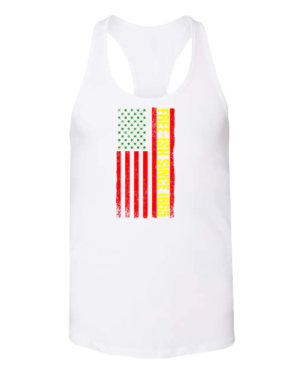 American flag juneteenth tank top green yellow red flag tank tops