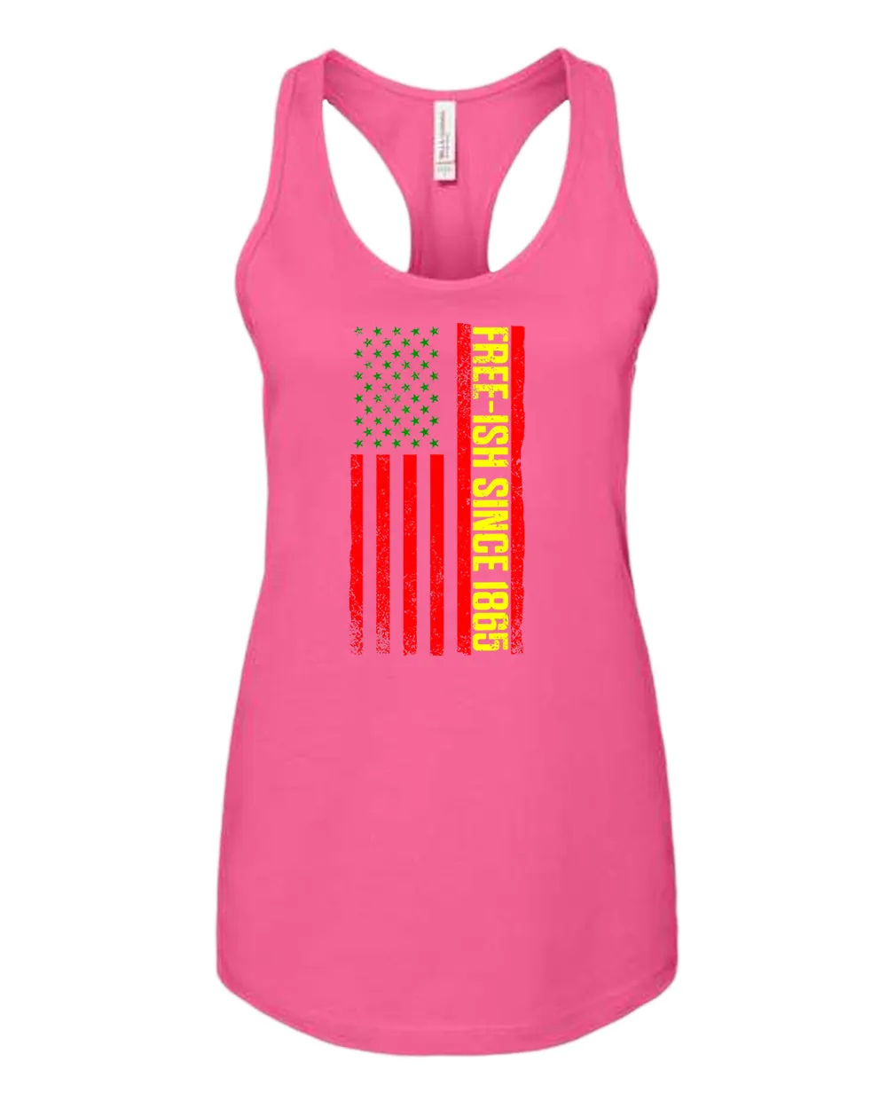American flag juneteenth tank top green yellow red flag tank tops