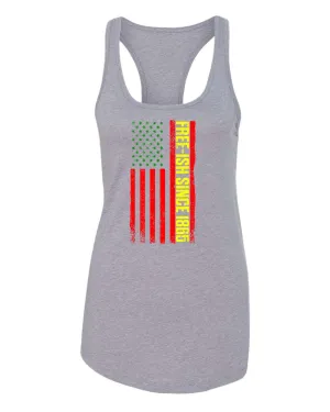 American flag juneteenth tank top green yellow red flag tank tops