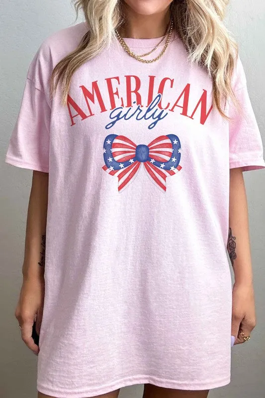 AMERICAN GIRLY BOW OVERSIZED TEE