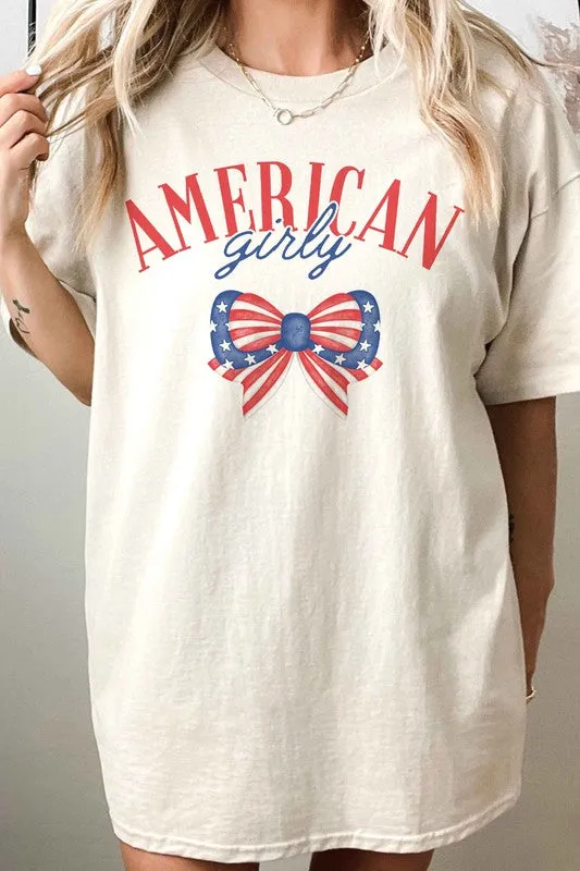 AMERICAN GIRLY BOW OVERSIZED TEE