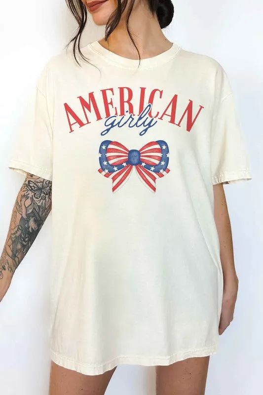AMERICAN GIRLY BOW OVERSIZED TEE