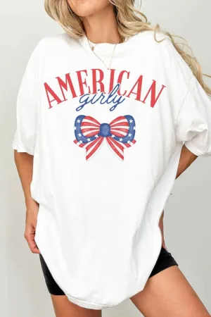 AMERICAN GIRLY BOW OVERSIZED TEE