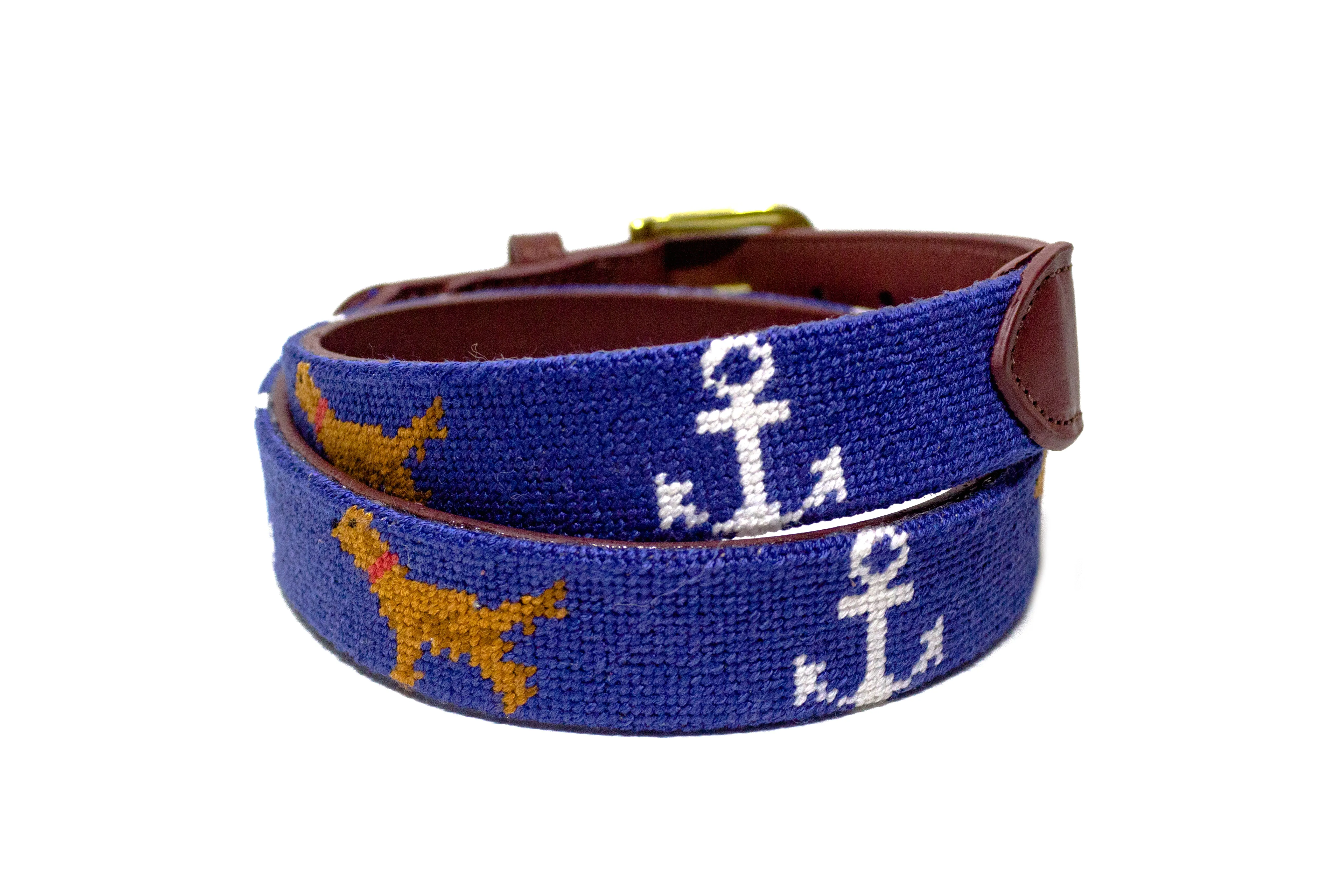 ANCHOR GOLDEN RETRIEVER NEEDLEPOINT BELT™