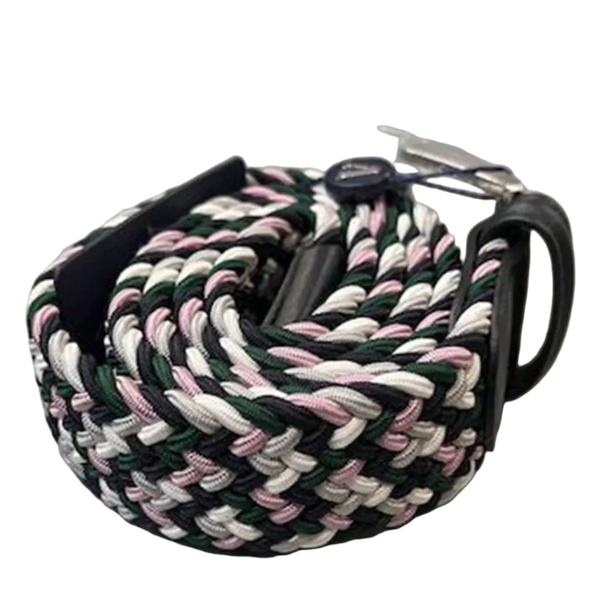 Andersons Classic Elastic Woven Belt Black/White/Green/Pink