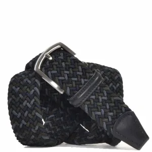 Andersons Classic Elastic Woven Belt Navy/ Khaki / Charcoal / Grey