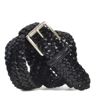 Andersons Classic Woven Leather Belt Black