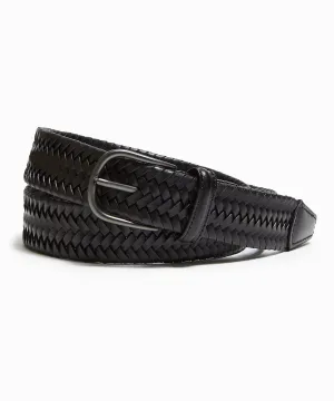 Anderson's Woven Leather Belt in Black