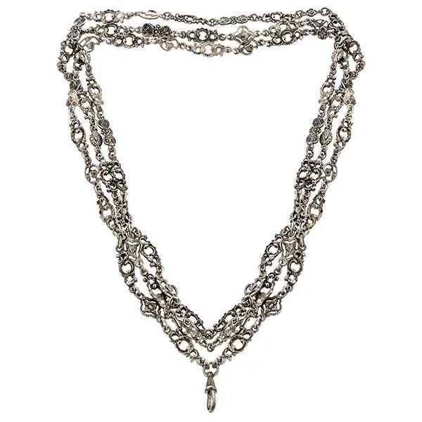 Antique Ornate Link Chain Necklace