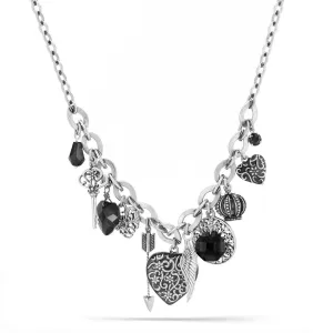ANTIQUE SILVER MIX CHARM  NECKLACES #155BK1301 (4B5)