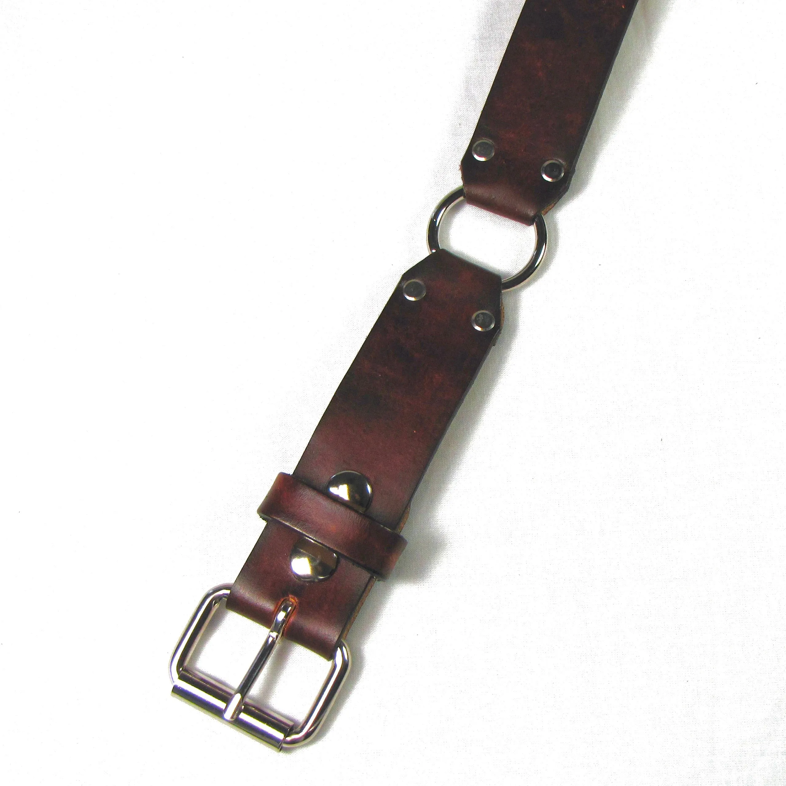 ARB-1  1 1/2" Antique Finish 3-Ring Belt- Plain