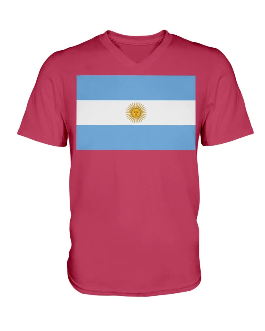 Argentinian Flag  V-Neck T-Shirt