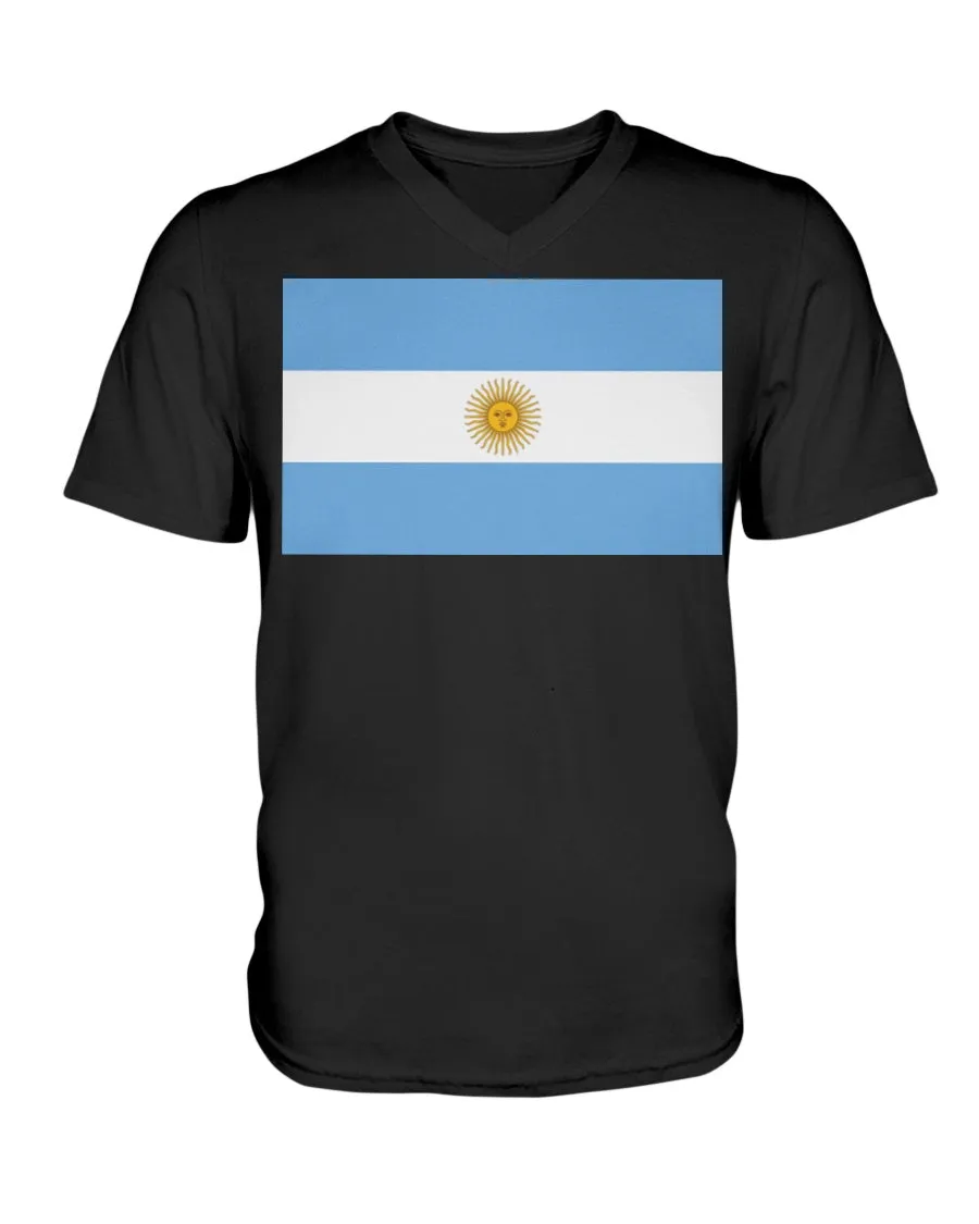Argentinian Flag  V-Neck T-Shirt
