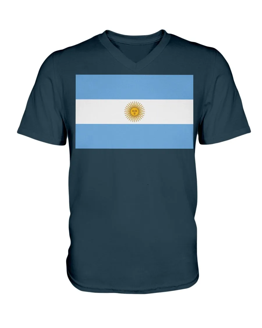 Argentinian Flag  V-Neck T-Shirt