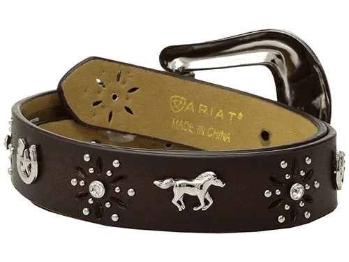 Ariat Rhinestone Flower Cutouts Girls Belt