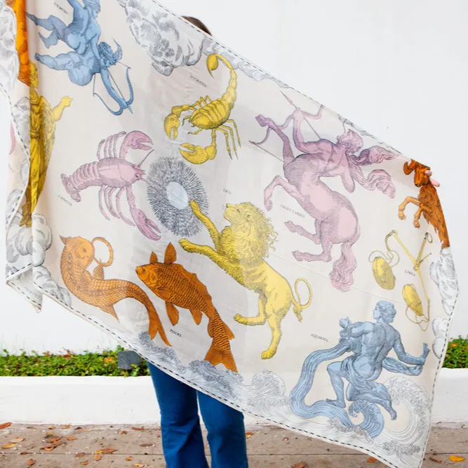 Astrology Wool Scarf