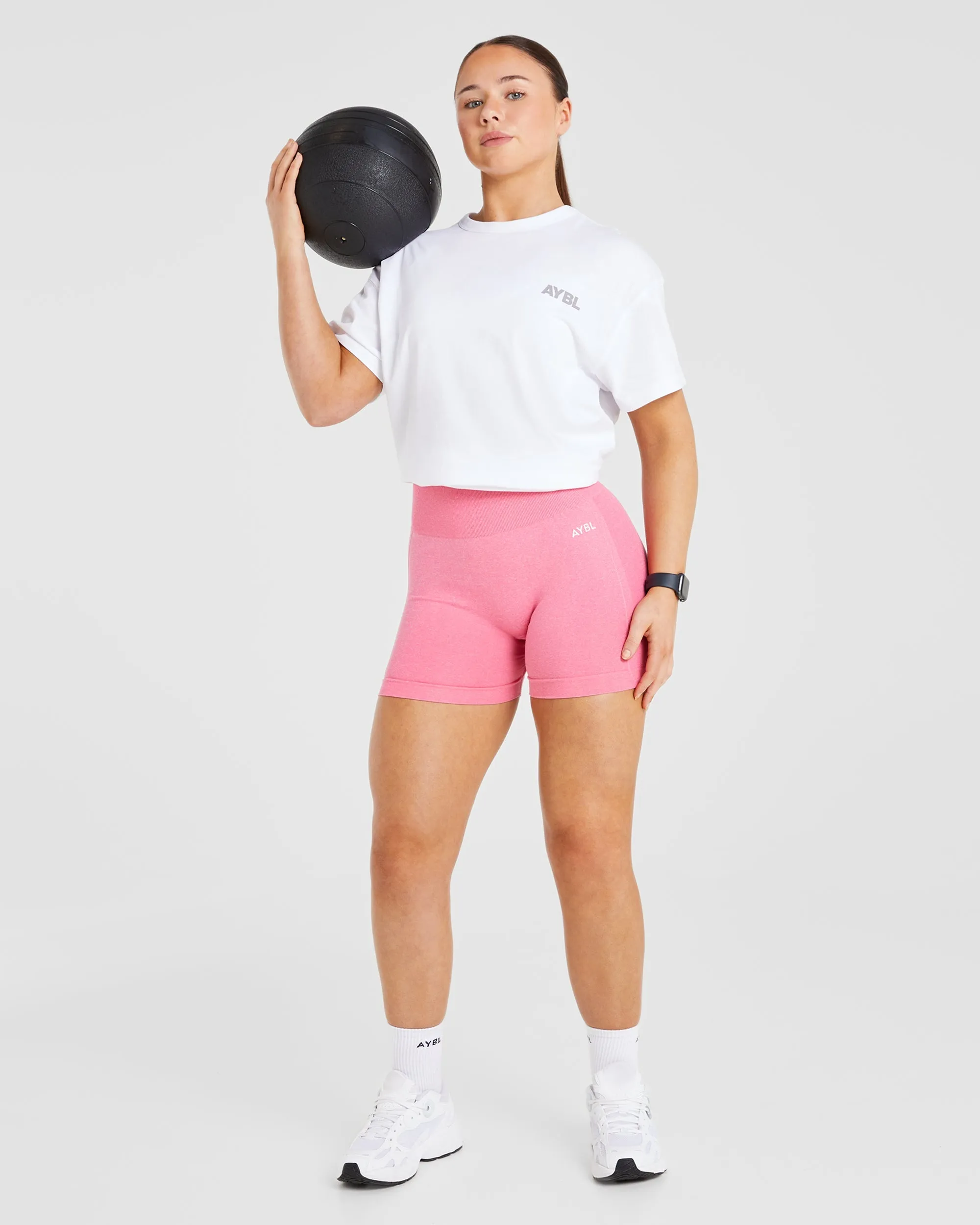 Athletics Club Oversized T Shirt - White/Grey
