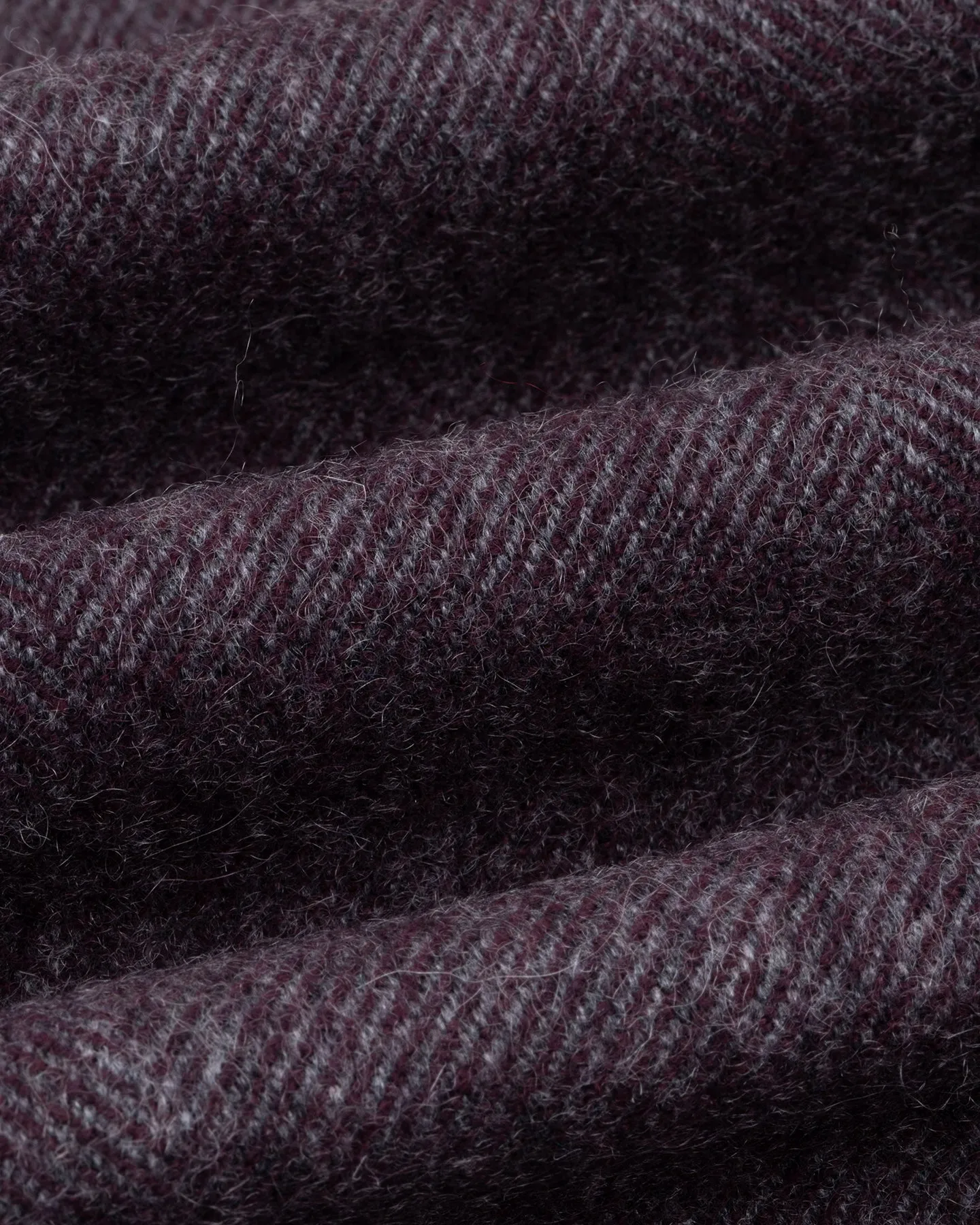 Aubergine Herringbone Cashmere Scarf