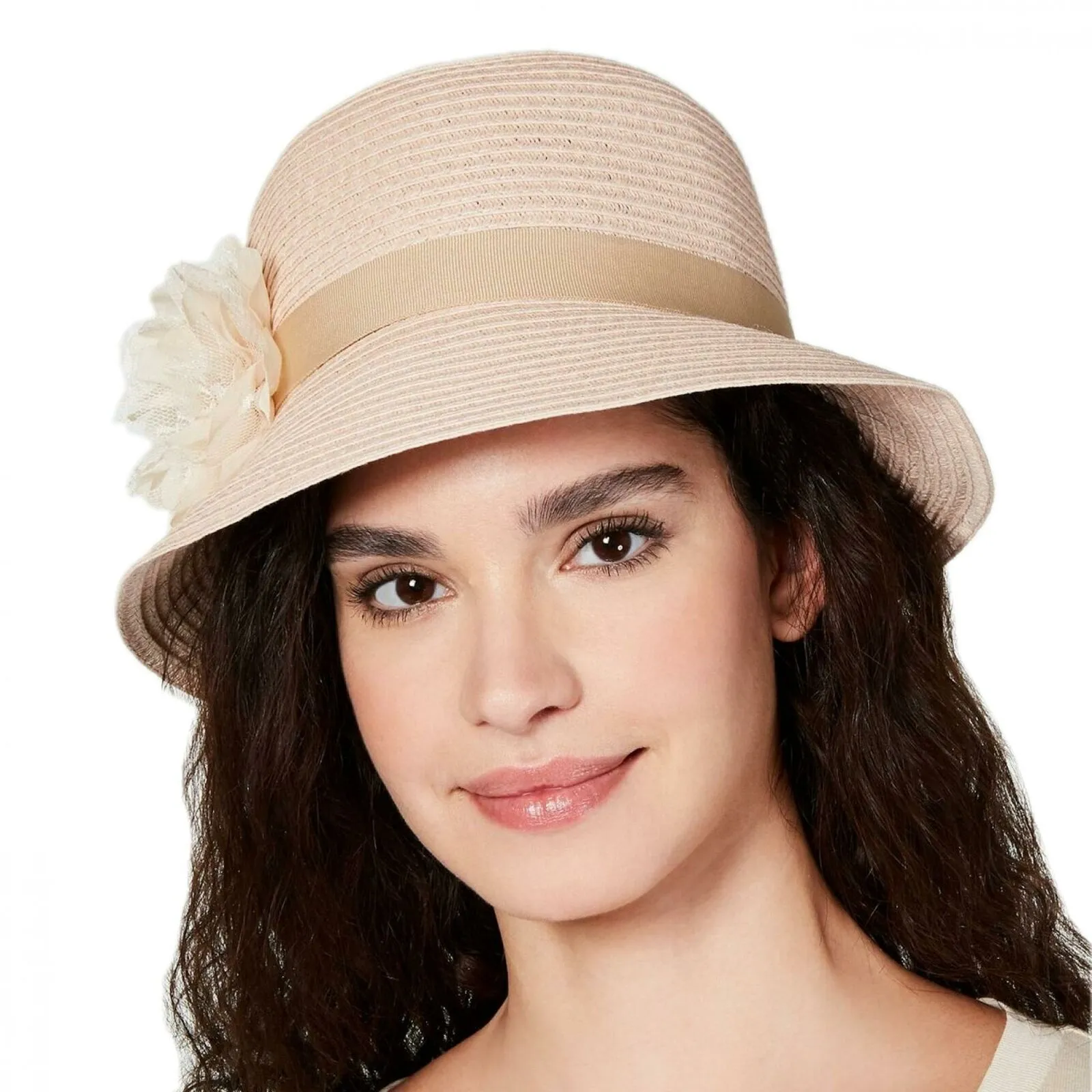 August Hats Women's Lace Flower Cloche Hat