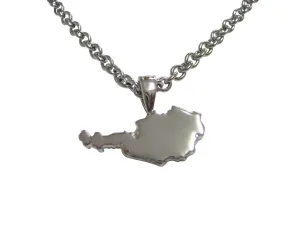 Austria Map Shape Pendant Necklace