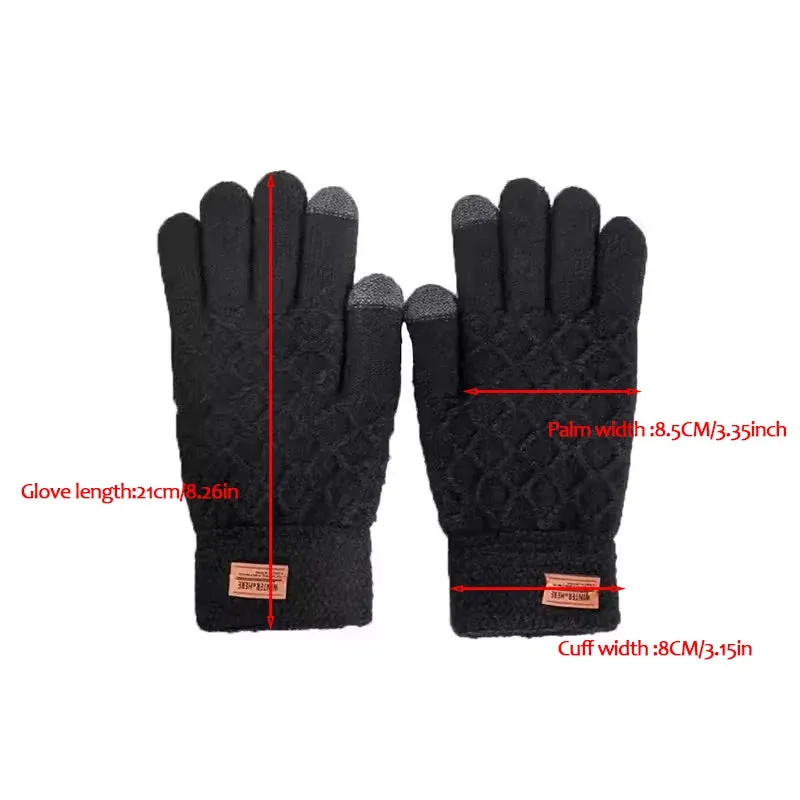 Autumn & Winter Wool Riding Gloves – Touchscreen Compatible