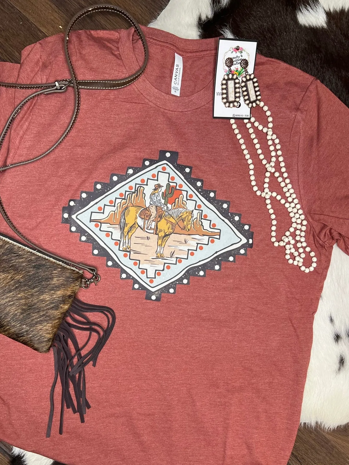 AZTEC COWGIRL TEE- 54