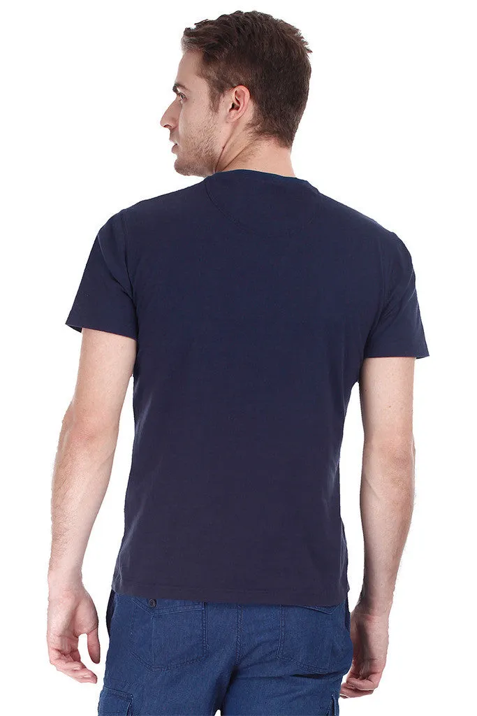 Aztec Print Heather V Neck Tee