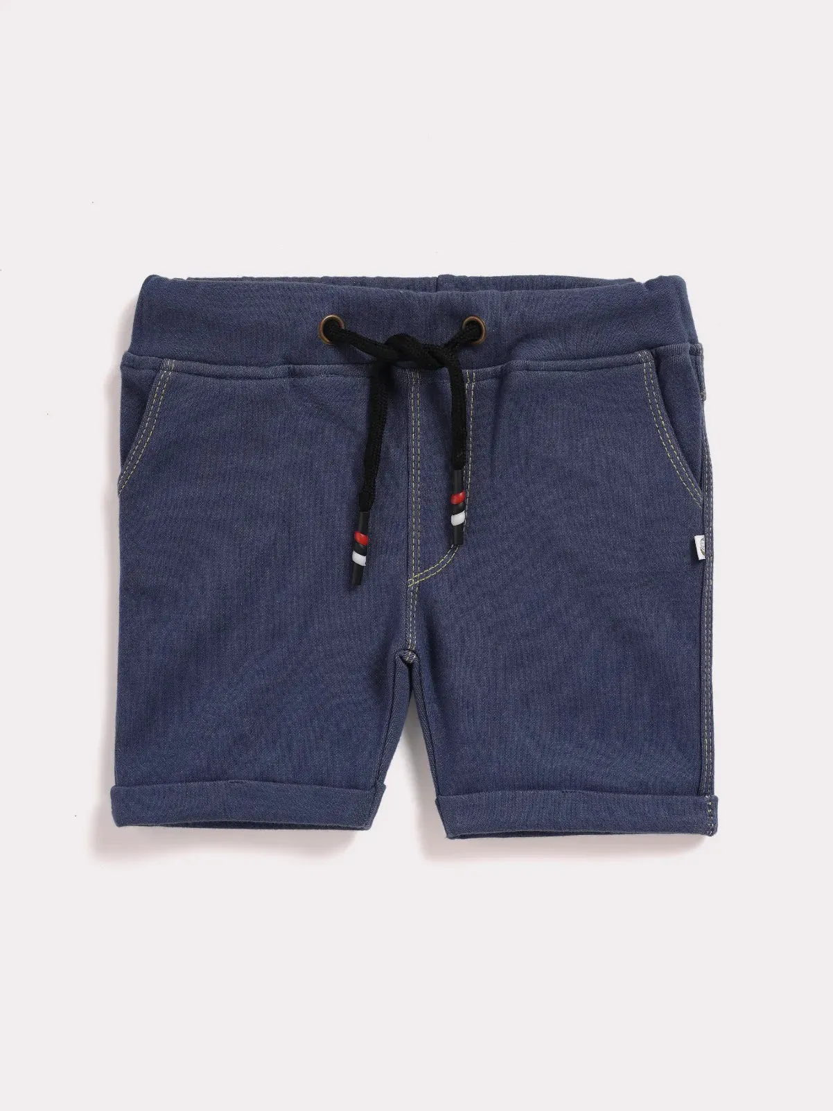 BABY BOYS STRIPED TEE & DENIM SHORTS SET