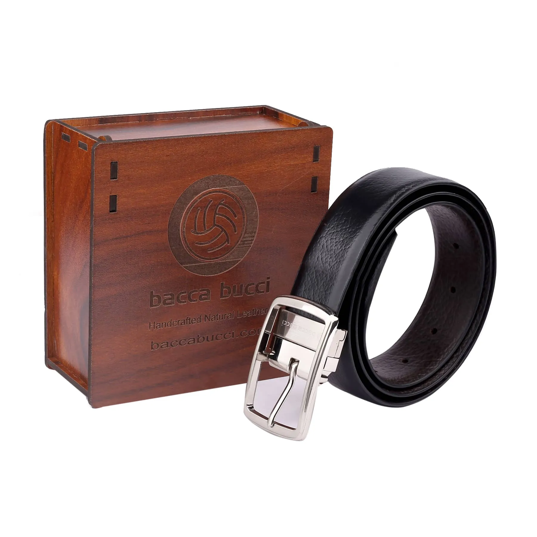 Bacca Bucci Auto reversible dress belt with Genuine Leather