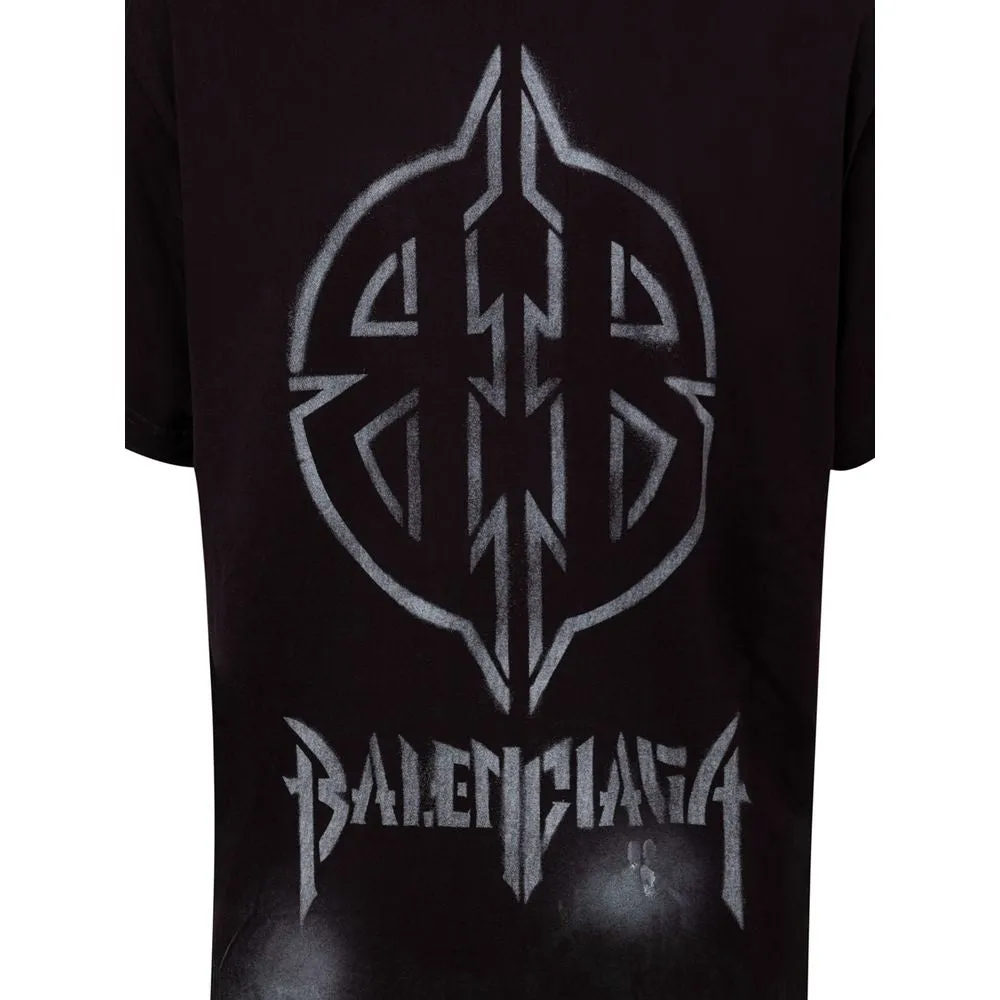 Balenciaga Black Cotton T-Shirt