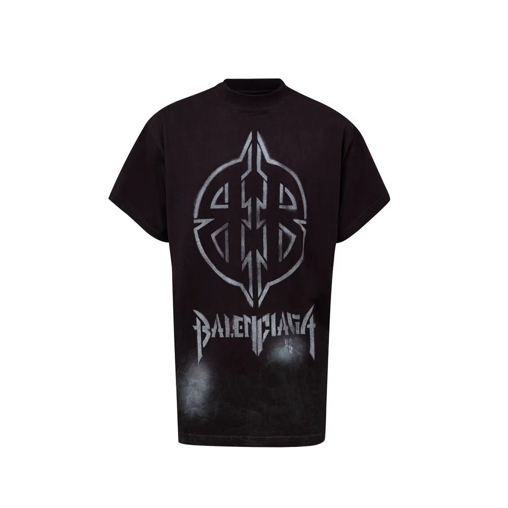 Balenciaga Black Cotton T-Shirt