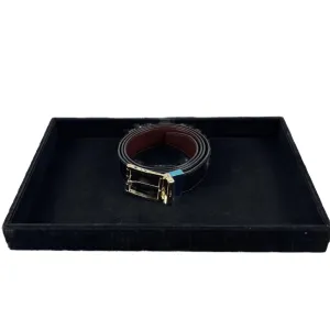 Bally Astor Black Leather Adjustable/Reversible Belt
