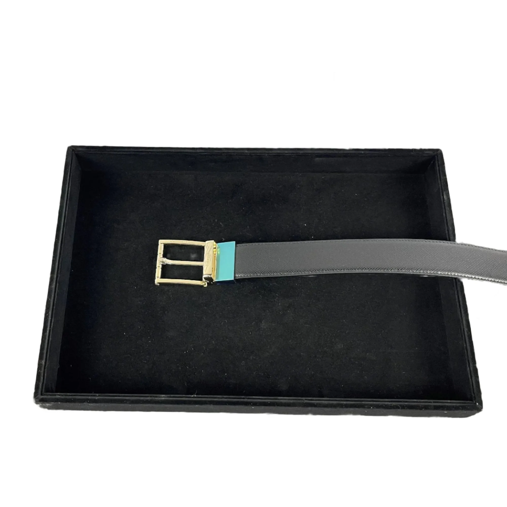 Bally Astor Black Leather Adjustable/Reversible Belt
