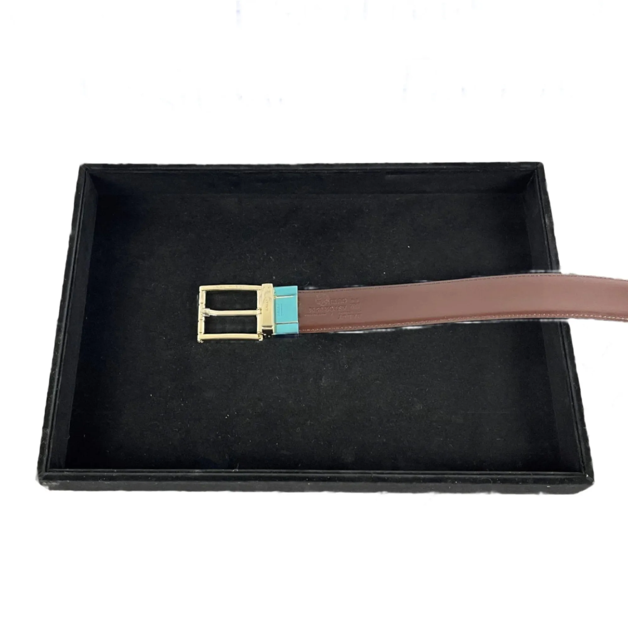 Bally Astor Black Leather Adjustable/Reversible Belt