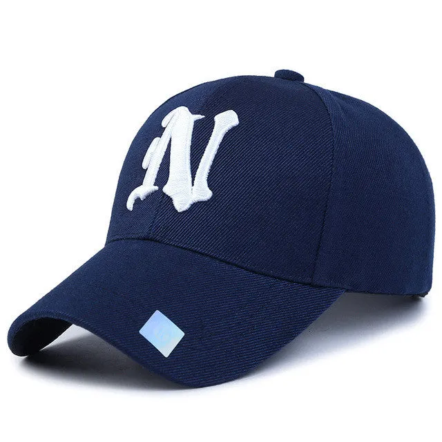 Baseball Hats Solid color N letter Embroidered Cap for Men
