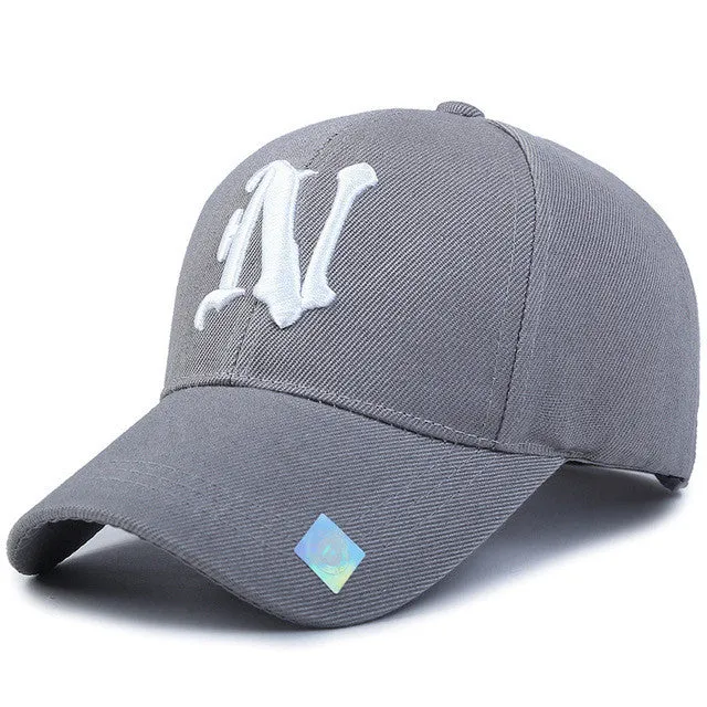 Baseball Hats Solid color N letter Embroidered Cap for Men