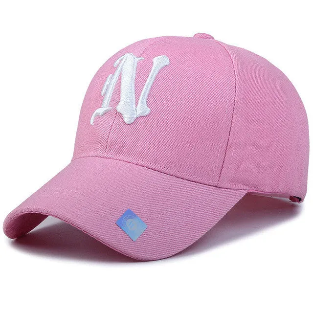 Baseball Hats Solid color N letter Embroidered Cap for Men